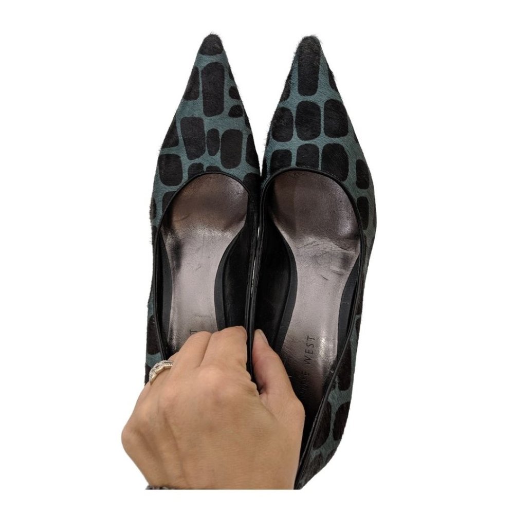 Cruella blue and black heels 8M